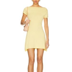 Frankie's Bikinis Light Yellow Mini Dress